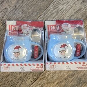 2 ~ The Elf On The Shelf Mug & Spoon Set Ceramic Graphic Belly Mug